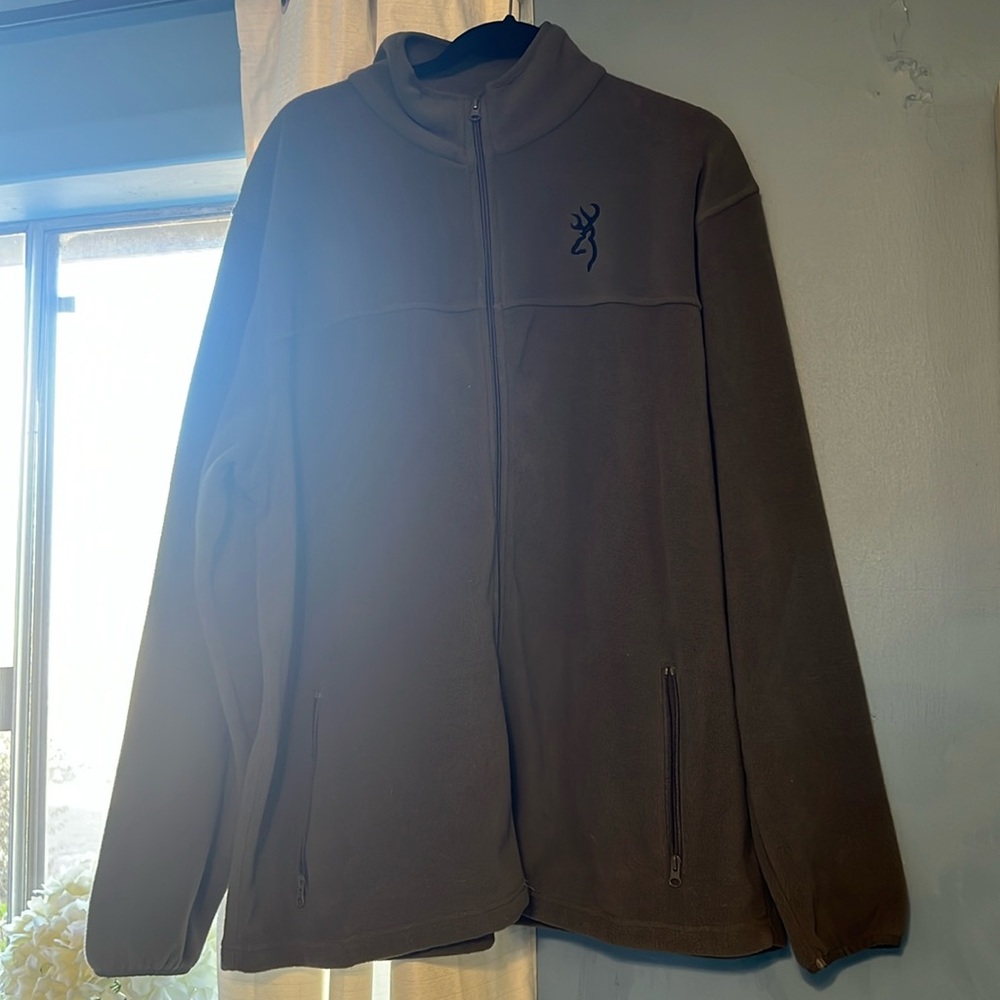 Browning long sleeve zip up mens fleece size xl